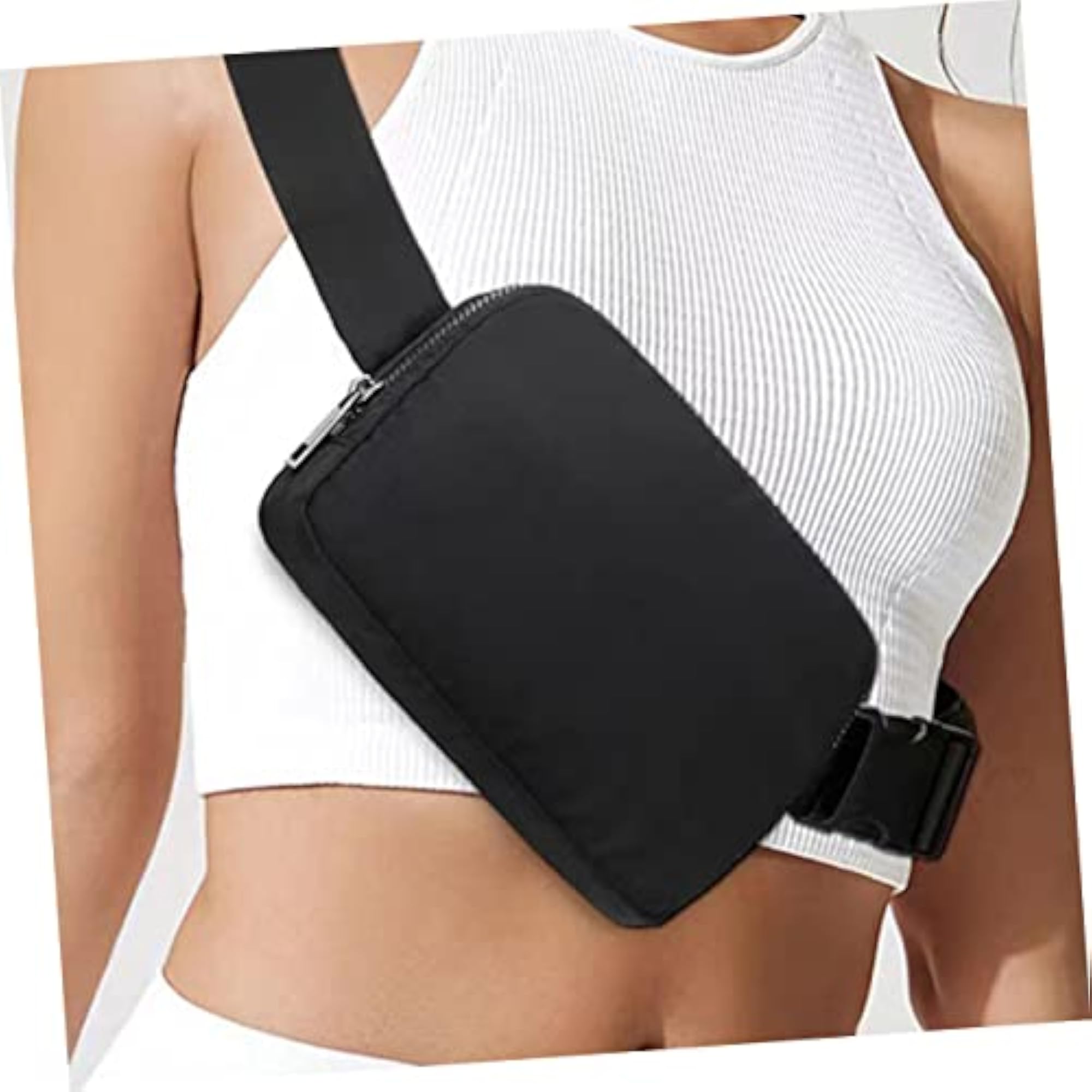 2pcs Pack Black Crossbody Purses for Men and Women